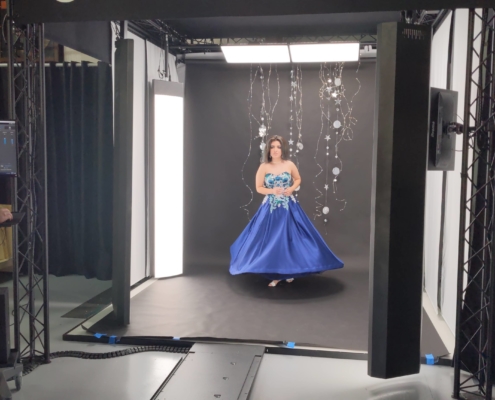 Fashion Studio Behind the Scenes of Prom Fashion Photoshoot - Dress